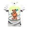 Camiseta Plus Size Agodão T-Shirt Unissex Premium Macia Estampada Urso Vider - Branco - Marca Nexstar