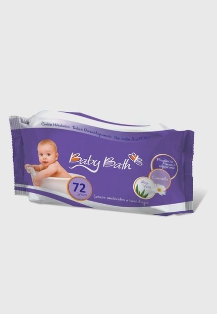 Lenços Umedecidos Camomila  72 unid Premium Baby Bath - Marca Baby Bath