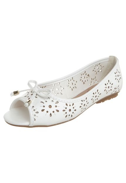 Peep Toe Anna Flynn Branca - Marca Anna Flynn