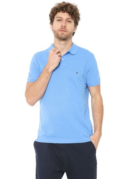 Camisa Polo Tommy Hilfiger Slim Global Stripe Azul - Marca Tommy Hilfiger