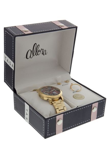 Kit Relógio Allora AL2036CH/K4A Dourado - Marca Allora