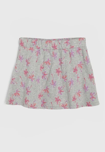 Short-Saia GAP Floral E Folhagem Cinza - Marca GAP