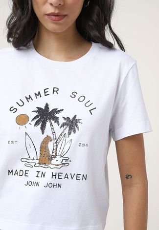 Camiseta John John Summer Soul Branca em 2023