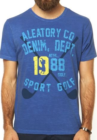 Camiseta Aleatory Sport Golf Azul