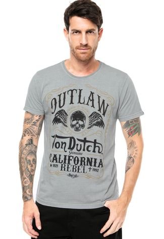 Camiseta Von Dutch Outlaw Cinza