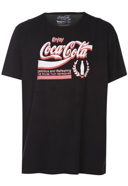 Camiseta Coca-Cola Jeans Aroma Estampada Preta - Marca Coca-Cola Jeans