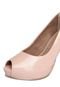 Peep Toe Ramarim Friso Dourado Nude - Marca Ramarim