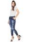 Calça Jeans Denuncia Skinny Cropped Azul-marinho - Marca Denuncia