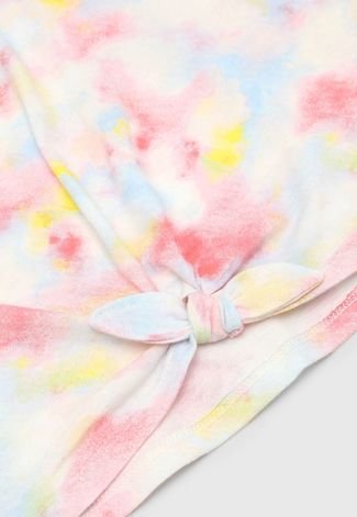 Blusa GAP Infantil Tie Dye Off-White/Rosa