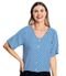 Camisa Feminina Viscose Creponada Rovitex Azul - Marca Rovitex
