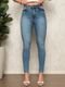 Kit 02 Calças Jeans Skinny Feminina Azul Marmorizado e Escuro - Marca CKF Wear