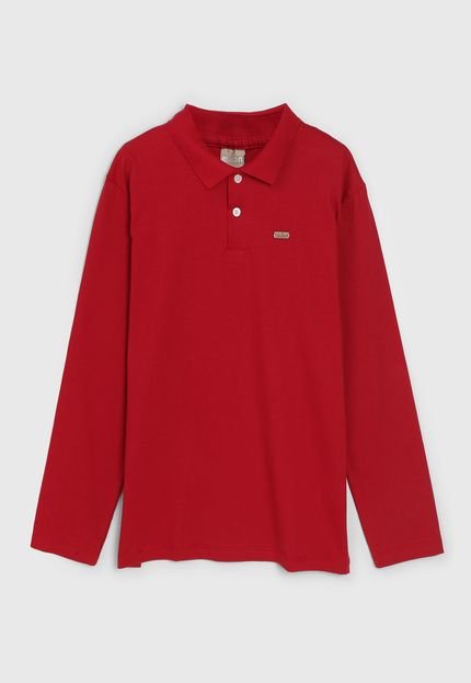 Camisa Polo Infantil Milon Infantil Logo Vermelha - Marca Milon