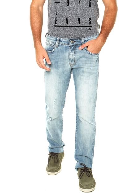 Calça Jeans Triton Slim Gilson Puídos Azul - Marca Triton