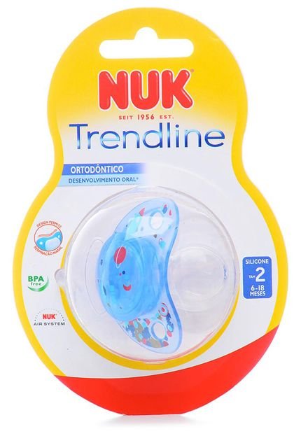 Chupeta NUK Trendline Tam 2 Espaço Azul - Marca NUK