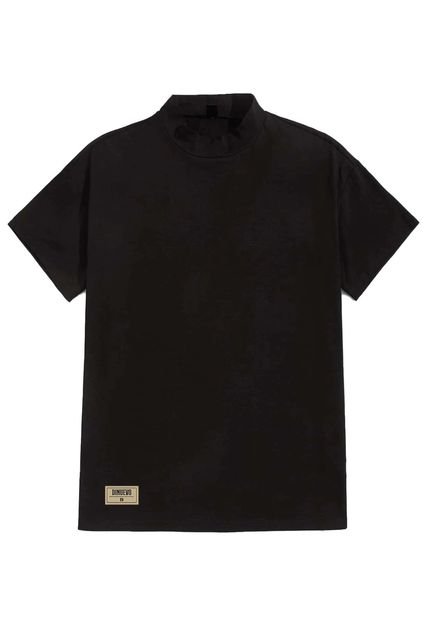 Camisa Oversized Gola Alta Streetwear Black DNV - Marca Di Nuevo
