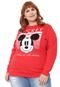 Moletom Flanelado Fechado Cativa Disney Plus Mickey Vermelho - Marca Cativa Disney Plus