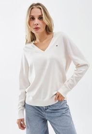 Sweater Tommy Hilfiger Blanco - Calce Regular