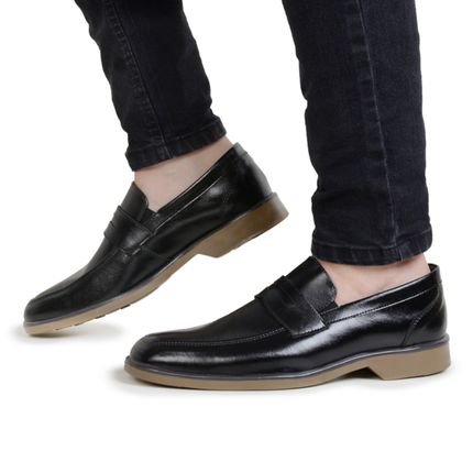 Sapato Casual Masculino Solado Bicolor Conforto Preto - Marca Yes Basic