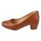 Sapato Scarpin Donatella Shoes Bico Quadrado Confort Caramelo - Marca Monte Shoes