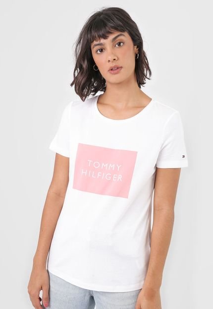 Camiseta Tommy Hilfiger Lettering Branca - Marca Tommy Hilfiger