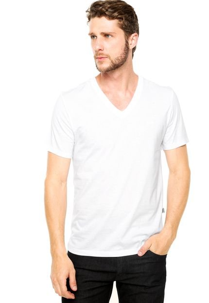 Camiseta Manga Curta Triton  Gola V Branca - Marca Triton