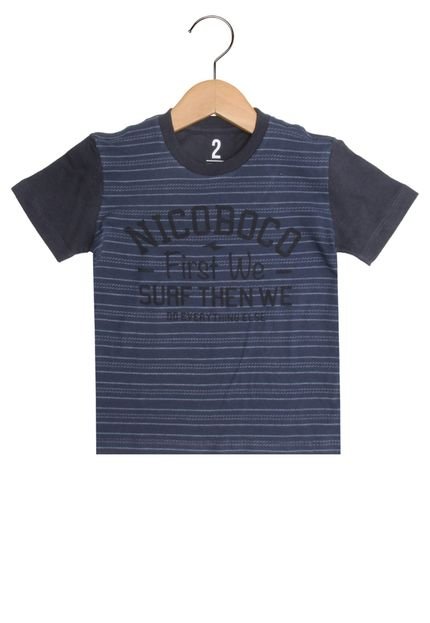 Camiseta Nicoboco Manga Curta Menino Azul - Marca Nicoboco