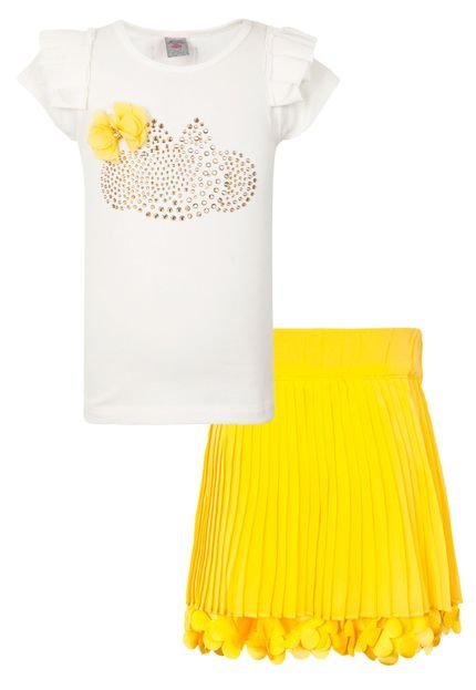 Conjunto Lilica Ripilica Flores Amarelo - Marca Lilica Ripilica