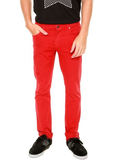 Calça Jeans DC Shoes Worker Slim Color Vermelha - Marca DC Shoes