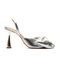 Slingback Couro Prata Salto Alto Cecconello 2391001-3 - Marca Cecconello