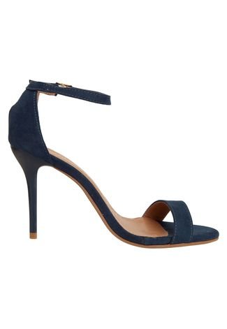 Sandália Salto Fino Dafiti Shoes Azul Marinho