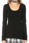 Blusa Colcci Canelada Preta - Marca Colcci