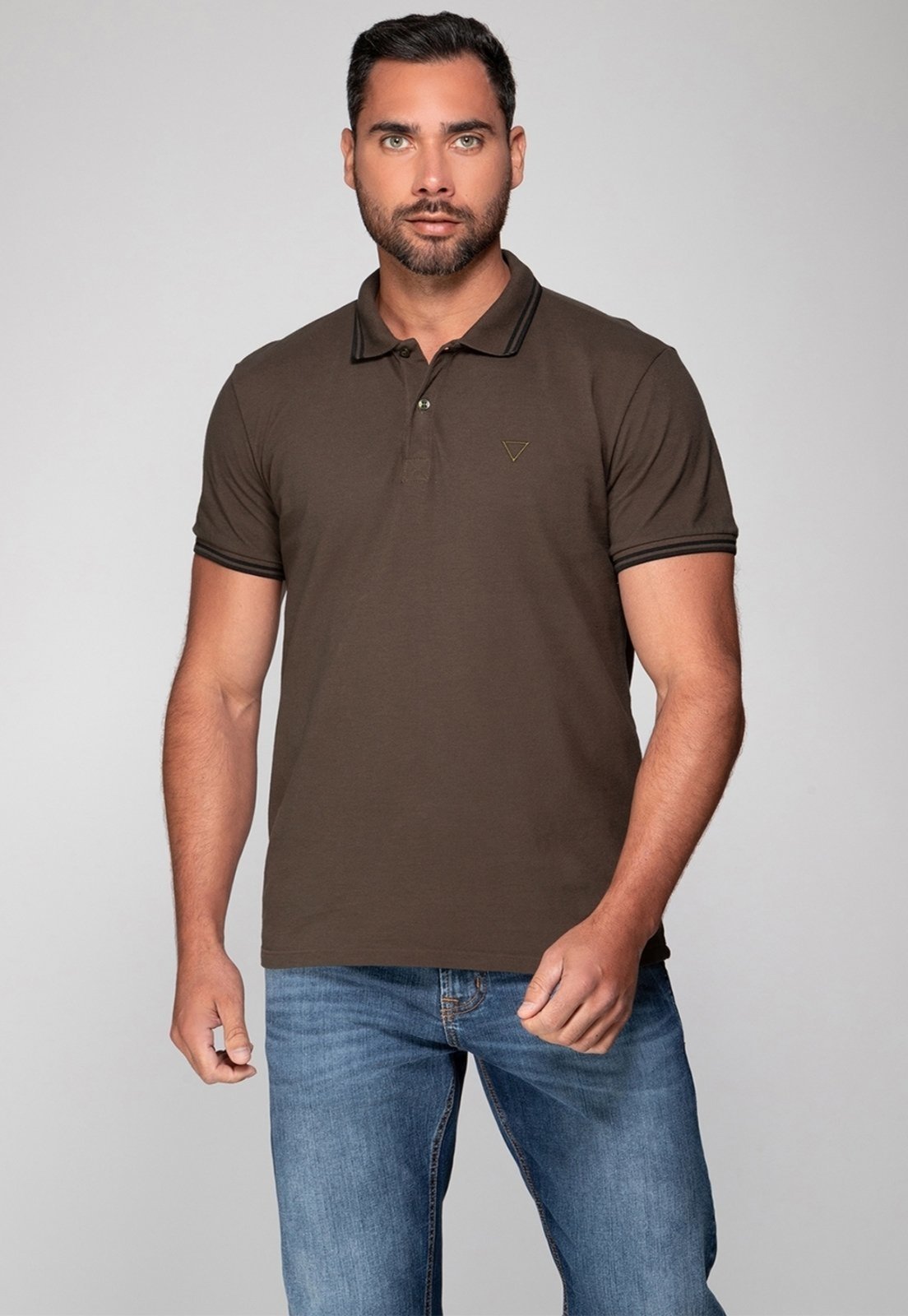 Camisa Polo Guess Triângulo Bordado - Marca Guess