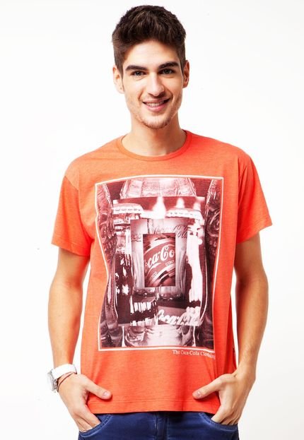 Camiseta Coca-Cola Clothing Ibiza Laranja - Marca Coca-Cola Jeans