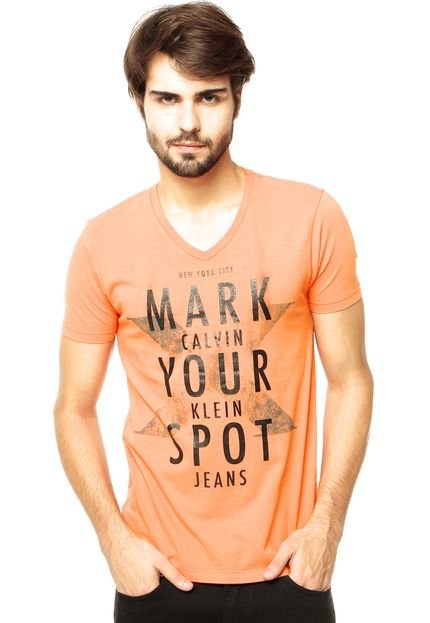 Camiseta Calvin Klein Jeans Laranja - Marca Calvin Klein Jeans