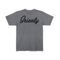 Camiseta Grizzly Back Script Logo Ss Tee Cinza - Marca Grizzly