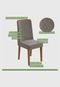 Conjunto Mesa Rock Plus 170 Tampo de Vidro 6 Cadeiras Exclusive Rovere Naturale/Off-White/Velvet Soft Riscado Móveis Lopas - Marca Móveis Lopas