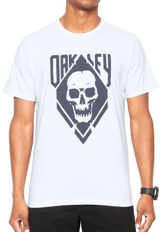 Camiseta Oakley Premium Skull Branco ref 455703-100