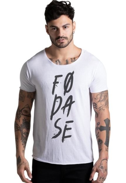 Camiseta Joss Corte a Fio Fod Branco DTF - Marca Joss