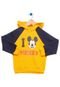 Blusa De Moletom Infantil Disney By Tricae Raglan Amarelo Mickey Azul - Marca Disney by Tricae