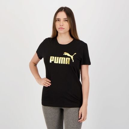 Camiseta Puma ESS Metallic I Feminina Preta - Marca Puma