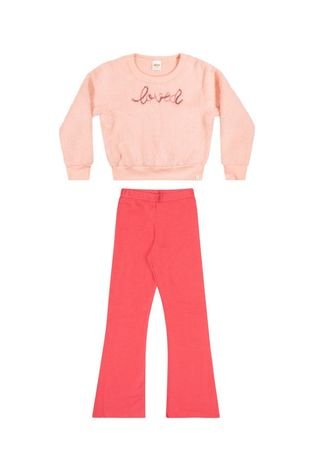 Conjunto Infantil Menina Loved Elian Rosa