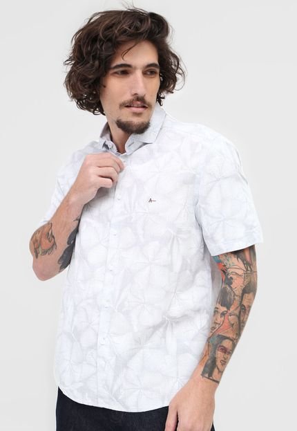 Camisa Aramis Reta Floral Azul - Marca Aramis