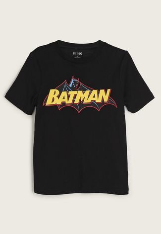 Camiseta Infantil GAP Batman Preta