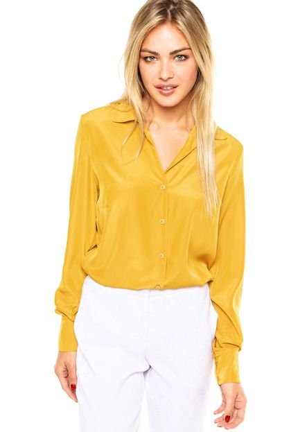 Camisa Cia da Moda Sedinha Amarela - Marca Cia de Moda