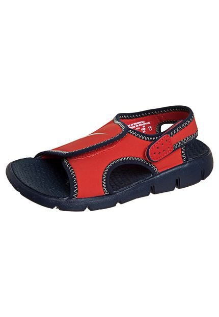 Sandália Nike Sportswear Sunray Adjust 4 BGP Vermelha/Azul Infantil - Marca Nike Sportswear