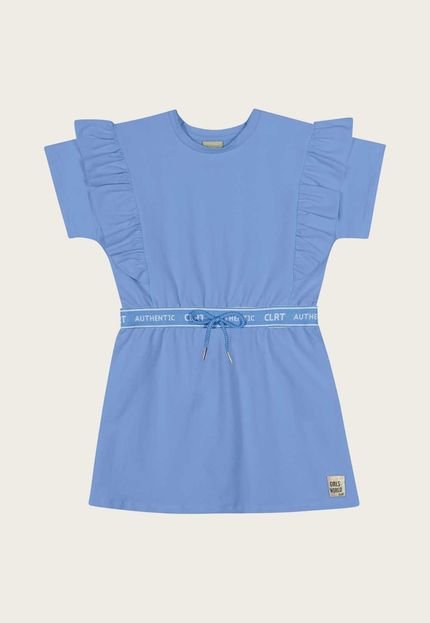 Vestido Infantil Colorittá Babados Azul - Marca Colorittá