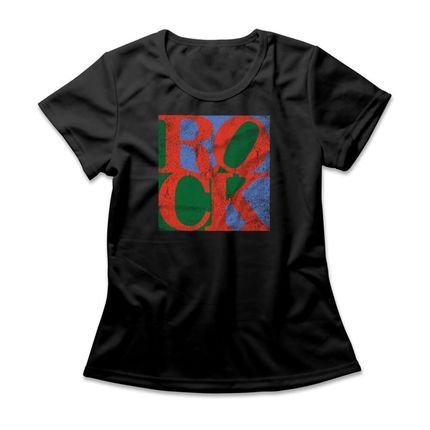 Camiseta Feminina Love Rock - Preto - Marca Studio Geek 