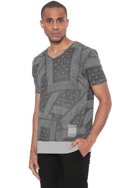 Camiseta Calvin Klein Jeans Full Print Grafite - Marca Calvin Klein Jeans