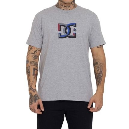 Camiseta DC Shoes DC Star Dimensional Masculina Cinza Mescla - Marca DC Shoes