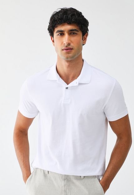 Camisa Polo Aramis Reta Logo Bordado Branca - Marca Aramis